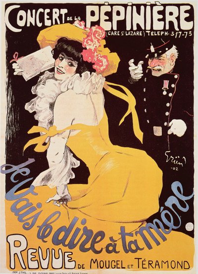 ペピニエールコンサートのポスター、1902 作： Jules Alexandre Gruen or Grun